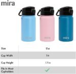MIRA 12 oz Water Bottle with Spout Lid – Small Portable Vacuum Insulated Stainless Steel Thermo Flask for Travel, Hiking, Gym - Lavender Violet - Image 7