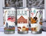 City Tumbler for City Lover,20oz Double Wall Vacuum Insulated Stainless Steel Coffee Cups (Nashville) - Image 5