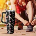 40 Oz Llama Tumbler with Handle and Straw, Double Wall Stainless Steel Llama Cup, Llamas Coffee Mug Keeps Drinks Cold & Hot Gifts for Women Mom Friends for Birthday, Chrismas, Thanksgiving - Image 6