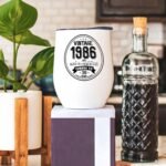 Vintage 1986 Birthday Gift Tumbler, Cheers To 39 Years Perfection Aged, 39th Chapter Nutrition Fact Customized Name Tumbler Personalized With Lid Engraved 12oz Lid - Image 7