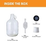FastRack 1 gal Jug W/Twin bubble Airlock, Polyseal Lid, #6.5 Drilled Stopper - Image 3