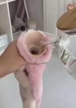 Rubber hot Water Bottle Cute Pink Bunny Plush with Cover, Warm Compress Menstrual crampbest Period Pain Relief, Winter Home Essentials Rabbit Christmas Gift - Image 5