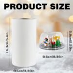 12 Pack 24 oz Sublimation Tumblers with Dome Lid and Straw Double Wail Stainless Steel Vacuum Insulated Blank Tumbler with Curved Cover for Christmas DIY Cups - Image 3