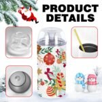 12 Pack 24 oz Sublimation Tumblers with Dome Lid and Straw Double Wail Stainless Steel Vacuum Insulated Blank Tumbler with Curved Cover for Christmas DIY Cups - Image 4