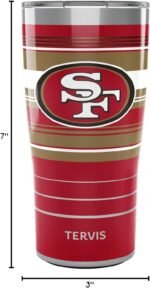 Tervis Traveler NFL San Francisco 49ers - Hype Stripes Triple Insulated Insulated Tumbler Travel Cup Keeps Drinks Cold & Hot, 20oz, Stainless Steel - Image 5