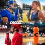 Cannon Sports 1 Liter Sports Water Bottle, BPA-Free, 34 Oz Capacity, Large Mouth, 2 lids (Straw and Squeeze), Great For Helmet Sports Such As Hockey, Lacrosse, Football, Boxing (2 Pack) (Orange) - Image 6