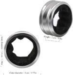BK8 Stainless Steel Wine Bottle Collars, Classy Drip Rings - 8 Pack Simple and Durable Wine Drop Stoppers with Velvet Felt, Small Handy Gadget for Kitchen and Bar - Image 3