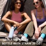 GREYLOCK 24 oz Insulated Water Bottle with Straw Lid, Leakproof Reusable Stainless Steel Vacuum Flask, 24hr Cold & Hot, Carry Handle & Silicone Spout, BPA-Free for Gym, Hiking, Travel,Blue - Image 6