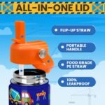 Construction Water Bottle - Kids Water Bottle with Straw Lid - 12 Oz Insulated Stainless Steel Water Bottles for Kid Boys - Travel Cup for School Sports - Image 4