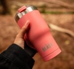 Beast 30 oz Tumbler Stainless Steel Vacuum Insulated Coffee Ice Cup Double Wall Travel Flask (Coral Pink) - Image 6