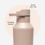 Corkcicle Sport Canteen - Keeps Drinks Cold 25 Hours - Stainless Steel Water Bottle - Triple-Insulated - Spill-Proof - Summer Drinkware Gift - Keeps Drinks Ice Cold - 20 oz - Desert - Image 5
