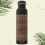 34oz (1L) Pure Copper Ayurvedic Water Bottle Antique Engraved Design Leak-Proof, Travel & Gym Bottle Eco-Friendly Drinkware - Image 3