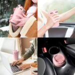 Smilatte 12oz (380ml) Vacuum Insulated Coffee Travel Mug, Leakproof Double Wall Stainless Steel Reusable Cup with Lid, Thermal Tumbler for Hot and Cold Drinks, Matte Texture Pink - Image 5