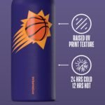Hydrapeak x NBA Officially Licensed Phoenix Suns Oasis 32 oz Water Bottle with Chug Lid Push Button, Stainless Steel Water Bottle No Straw, 32 oz Insulated Water Bottle - Image 6
