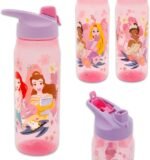 Disney Princess Water Bottles 3 Pack - Bundle with 3 Reusable Drink Cups for Home, School, Sports, Party Favors Plus Stickers, More | 20 Oz Princess Water Bottles Set - Image 3