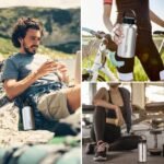 HXBER 1050ml Stainless Steel Water Bottle Leak Proof Sports Bottle with 750ml Water Cup Coffee Mug ing Pot for Outdoor Camping Hiking Backpacking Fishing - Image 5