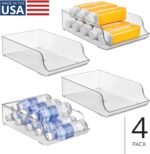 iDesign Water Bottle Organizer for Fridge - Set of 4 - Clear - Made in USA - Image 3