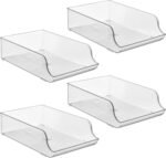 iDesign Water Bottle Organizer for Fridge - Set of 4 - Clear - Made in USA - Image 5