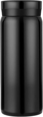 Mini Thermos Cute Water Bottle - 7 oz Tiny Insulated Vacuum 18/10 Stainless Steel Small Flask - Leak Proof & Spill Proof & Keeps Cold and Hot for Drink, Coffee, Tea - Black - Image 2