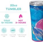 Swig Life 22oz Insulated Tumbler, Travel Coffee Tumbler with Lid, Cup Holder Friendly Travel Coffee Mug, Stainless Steel (Razzleberry) - Image 3