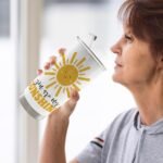 You Are My Sunshine 20oz Travel Coffee Mug Tumbler, Kids Teen Gifts Tumbler, You Are My Sunshine Inspirational Gifts for Women Men, Cute Sun Water Stainless Steel Tumbler with Lid and Straw - Image 3