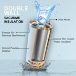 20 oz Stainless Steel Tumbler with Magnetic Slide Lid – Double Wall Insulated Coffee Travel Mug, Leak Proof Iced Coffee Cup, Hot & Cold Tumbler (Blue) - Image 4