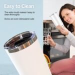 20 oz Stainless Steel Tumbler with Magnetic Slide Lid – Double Wall Insulated Coffee Travel Mug, Leak Proof Iced Coffee Cup, Hot & Cold Tumbler (Blue) - Image 7