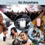 20 oz Stainless Steel Tumbler with Magnetic Slide Lid – Double Wall Insulated Coffee Travel Mug, Leak Proof Iced Coffee Cup, Hot & Cold Tumbler (Blue) - Image 10