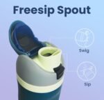 VIMALIFE 24oz/710 ml Insulated Stainless Steel Water Bottle with Straw, Leak-Proof BPA Free Sports Water Bottle, Keeps Cold 24H, Hot 8 to 12H, Ideal for Home, Gym, Travel, School & Office, Blue - Image 4