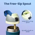 VIMALIFE 24oz/710 ml Insulated Stainless Steel Water Bottle with Straw, Leak-Proof BPA Free Sports Water Bottle, Keeps Cold 24H, Hot 8 to 12H, Ideal for Home, Gym, Travel, School & Office, Blue - Image 5