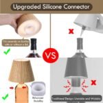 WILIT Wireless Bottle Lamp Shades for Table Lamps, 3 Level Brightness Bar Lights for Home Bar, Rechargeable Cordless Lamp for Bedroom Bar&Restaurant, Modern Wine Bottle Light, Gifts for Women - Image 3