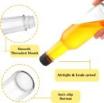 35 Pack 5oz Hot Sauce Bottles, Clear Glass Woozy Bottles with Leak Proof Black Screw Caps, Dripper Inserts and Shrink Capsules, Empty Small Wine Bottles with Labels (Bonus Funnel and Twine) - Image 4