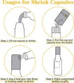 35 Pack 5oz Hot Sauce Bottles, Clear Glass Woozy Bottles with Leak Proof Black Screw Caps, Dripper Inserts and Shrink Capsules, Empty Small Wine Bottles with Labels (Bonus Funnel and Twine) - Image 5