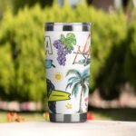 State Travel Mug for State Lover,20oz Double Wall Tumbler Vacuum Insulated Stainless Steel Coffee Cups (California) - Image 4