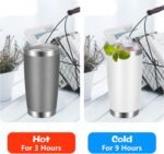 VEGOND 20oz Tumbler with Lid and Straw Stainless Steel Tumbler Cup Bulk Vacuum Insulated Double Wall Travel Coffee Mug Powder Coated Coffee Cup(White 12 Pack - Image 5