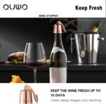 Stainless Steel Wine Bottle Stoppers - Plug with Silicone Toppers - Reusable, Leak-Proof, Keeps Wine Fresh Accessories - RoseGold 6 Pack - Image 5