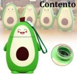 Avocado Water Bottle, Cartoon Avocado Glass Double Layer Cute Water Cup Portable Girl Drinking Cup Gifts with Portable Carrying Rope Avocado Water Bottle - Image 5