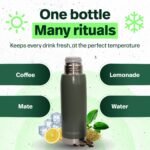 Kalmateh Stainless Steel Thermo Bottle 25oz for hot drinks, Precise Pouring for Coffee, Tea, Yerba Mate and Cold Beverages - Image 9