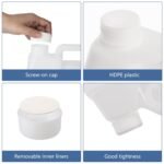 6 Pack 64 oz Clear Plastic Jugs with Lids, Water Jug Storage Containers with Ergonomic Handle, HDPE Containers for Water, Sauces, Beverage, Soaps, Liquids (0.5 Gallon) - Image 4