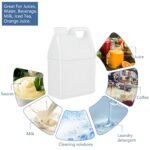 6 Pack 64 oz Clear Plastic Jugs with Lids, Water Jug Storage Containers with Ergonomic Handle, HDPE Containers for Water, Sauces, Beverage, Soaps, Liquids (0.5 Gallon) - Image 5