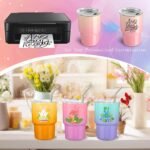 20 Pack 3 oz Gradient Mini Tumbler Shot Glass with Straw and Lid,Sublimation Christmas Shot Glasses Stainless Steel Vacuum Insulated Mini Tumblers Cups Gifts for Wedding Cocktail Party - Image 4