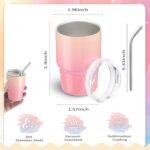 20 Pack 3 oz Gradient Mini Tumbler Shot Glass with Straw and Lid,Sublimation Christmas Shot Glasses Stainless Steel Vacuum Insulated Mini Tumblers Cups Gifts for Wedding Cocktail Party - Image 5