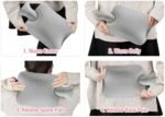 2pcs Rubber Hot Water Bottle with Knitted Cover, Warm Water Heat Bottles for Menstrual Cramps, Pain Relief, Winter Gift 2 Liter (Grey, Pink) - Image 5