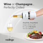 Wine Chiller for 750ml Bottles | Portable & Iceless, Keeps Wine/Champagne/Beer Cold 6+ Hours | Vacuum Insulated Stainless Steel | Ideal for Outdoor, Parties & Gifts – White - Image 3