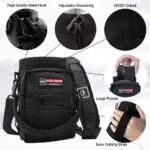 NATURE PIONEOR Water Bottle Holder with Adjustable Strap - 26/32/36/40/46/64oz Insulated Water Bottle Sling Carrier with Paracord Handle & 2 Pockets, Outdoor Sports, Hiking, Camping, Gym - Image 4