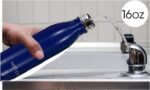 Stainless Steel Vacuum Insulated Double Wall Water Bottle Leak Proof No Sweating BPA Free Reusable Coffee Bottle for Home Office or Travel (Blue, 12 oz) - Image 4