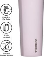Corkcicle Classic Canteen - Keeps Drinks Cold for 25 Hours - Triple-Insulated Stainless Steel - Dishwasher Safe - Summer Drinkware Gift - Keeps Drinks Ice Cold - 16 oz - Powder Puff - Image 4