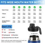 Spout Lid Replacement for Hydro Flask Wide Mouth 12, 16, 18, 32, 40, 64 OZ, Chug Lid for Thermoflask with Handle, Replacement Lid for Wide Mouth Water Bottle 2.28in - Image 3