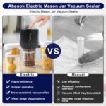 2026 New Electric Mason Jar Vacuum Sealer for Wide and Regular Mouth Mason Jars,Abnaok Automatic Vacuum Sealer for Jars with Bonus Lips & Labels & Bottle Opener,Jar Vaccum Sealer - Image 4