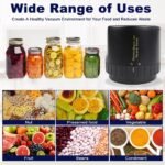 2026 New Electric Mason Jar Vacuum Sealer for Wide and Regular Mouth Mason Jars,Abnaok Automatic Vacuum Sealer for Jars with Bonus Lips & Labels & Bottle Opener,Jar Vaccum Sealer - Image 5